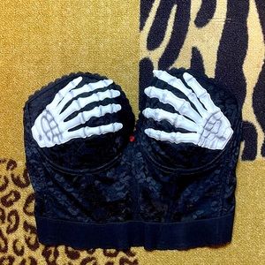 Betty Bones Skeleton Hand Bustier size 40D